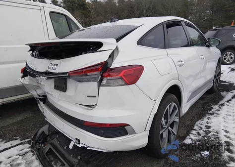 2024 Audi Q4 Sportback E-Tron Premium 50 Quattro из США, поврежденный, VIN WA122BFZ0RP000812